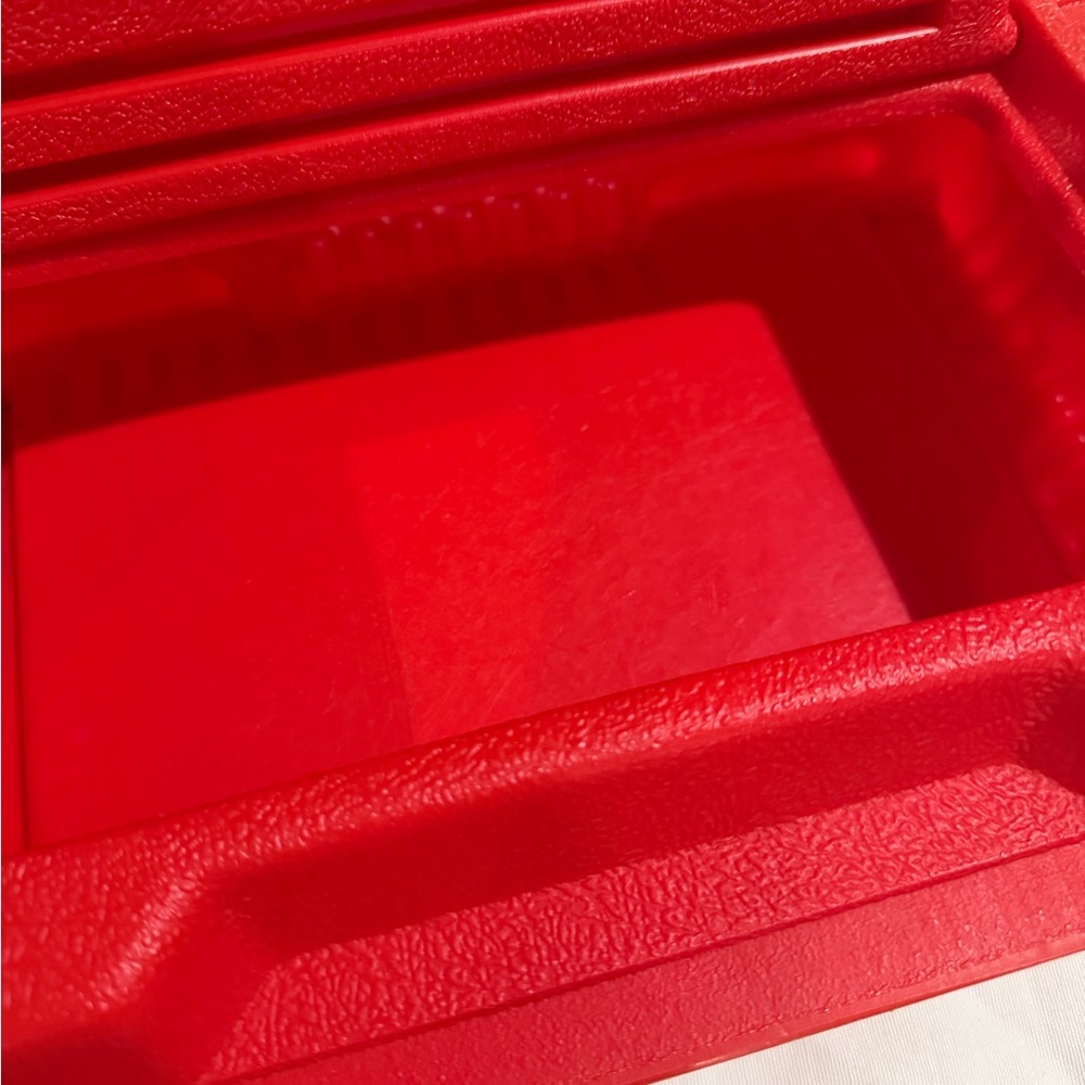 Lego Red Molded Plastic Carry Case Vintage - Picture 5 of 9